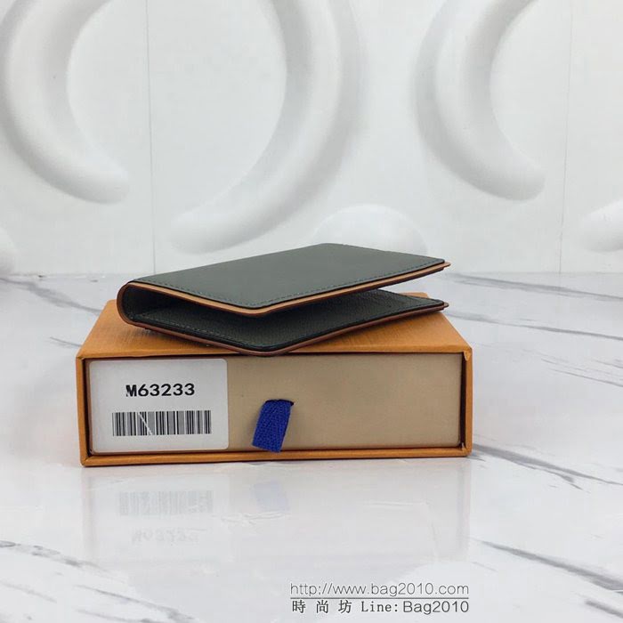 路易威登LV 頂級原單 2018-19秋冬男士時裝秀新款 Monogram Titanium灰色帆布 口袋錢夾 M63233  YDH2358